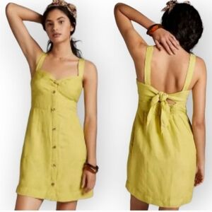 Anthropologie MAEVE Linen Cotton Dress Small